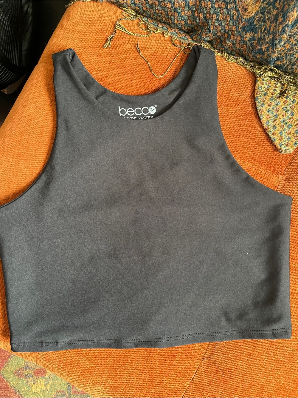 Becca Black High Neck Yoga Tank Top